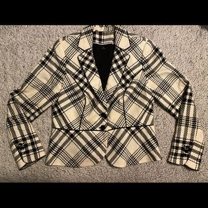 White House black market plaid blazer